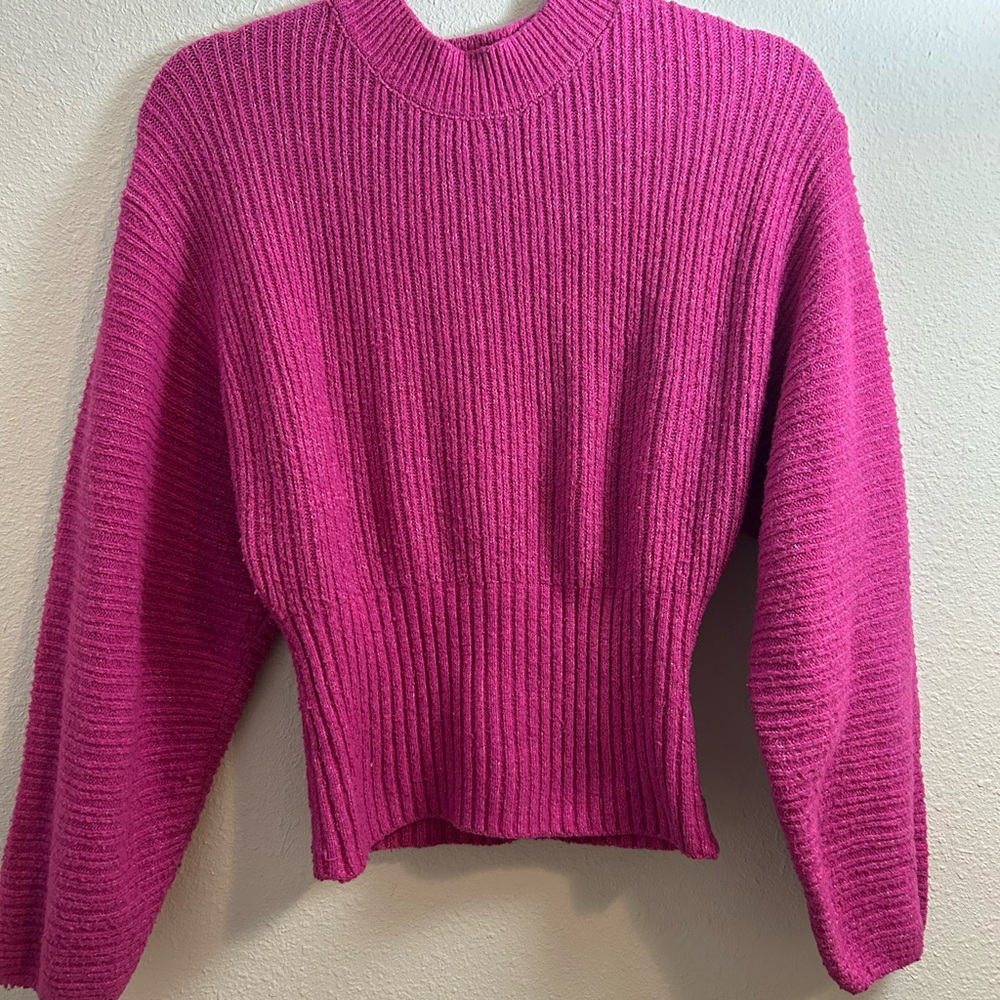 Pink Rose Women's Cowl Neck Sweater - Fuchsia